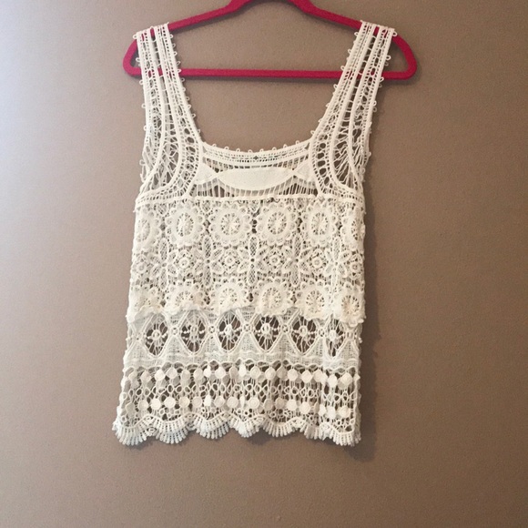 White Crochet Top - Picture 2 of 2